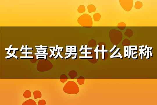 女生喜欢男生什么昵称(共144个)