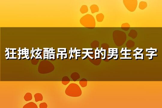 狂拽炫酷吊炸天的男生名字(精选179个)