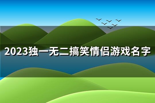 2023独一无二搞笑情侣游戏名字(优选292个)