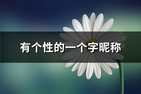 有个性的一个字昵称(共251个)