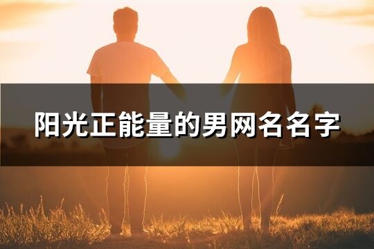 阳光正能量的男网名名字(259个)