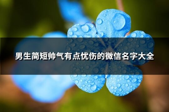 男生简短帅气有点忧伤的微信名字大全(精选396个)