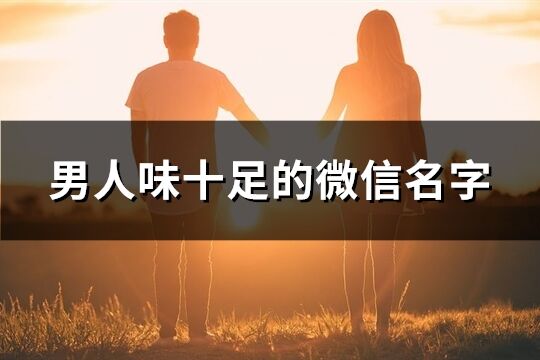 男人味十足的微信名字(精选519个)