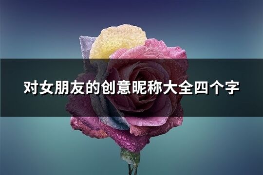 对女朋友的创意昵称大全四个字(优选287个)