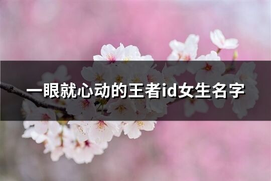 一眼就心动的王者id女生名字(共382个)