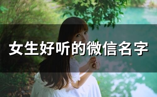 女生好听的微信名字(715个)