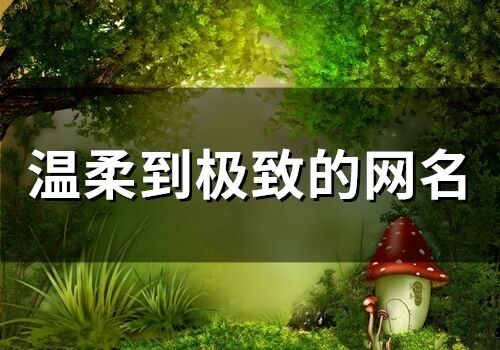 温柔到极致的网名(291个)