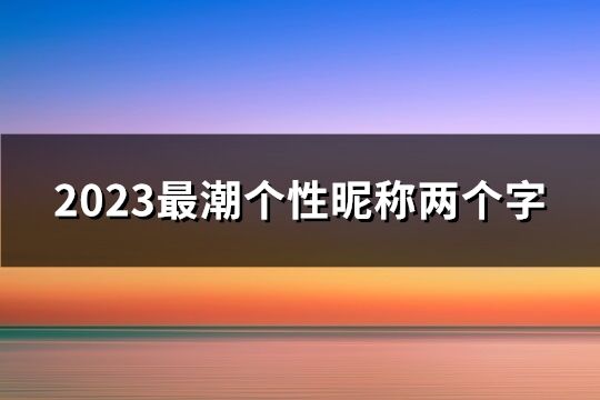 2023最潮个性昵称两个字(共1237个)