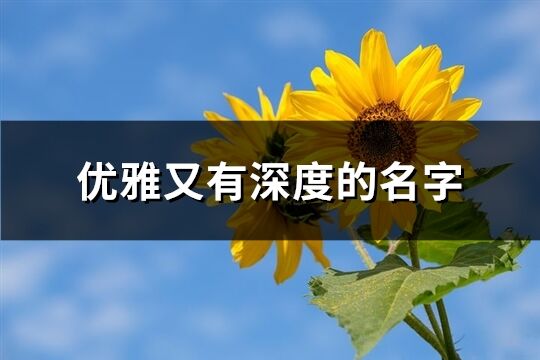 优雅又有深度的名字(共205个)