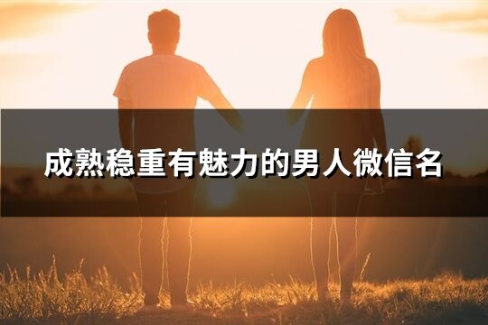 成熟稳重有魅力的男人微信名(共785个)