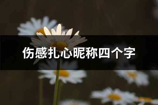 伤感扎心昵称四个字(共524个)