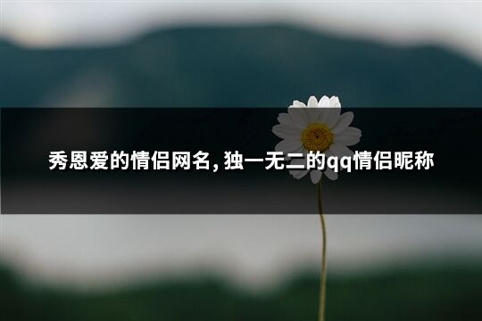 秀恩爱的情侣网名, 独一无二的qq情侣昵称(共220个)