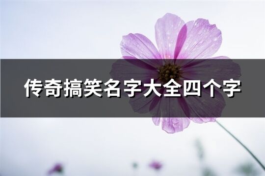 传奇搞笑名字大全四个字(211个)