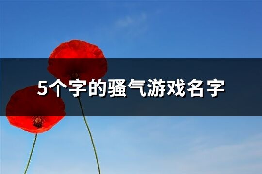 5个字的骚气游戏名字(精选338个)