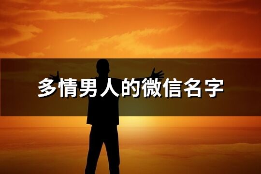 多情男人的微信名字(优选330个)