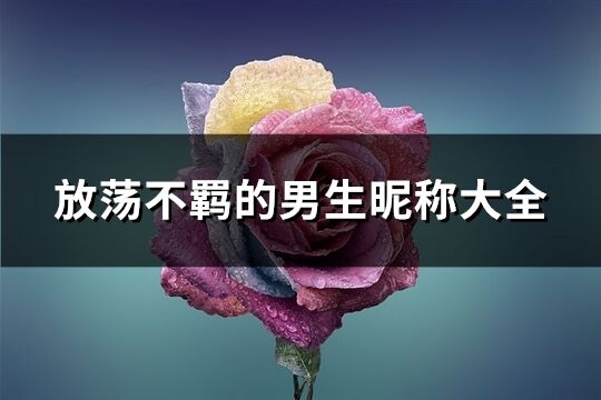 放荡不羁的男生昵称大全(288个)