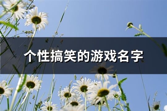 个性搞笑的游戏名字(优选325个)