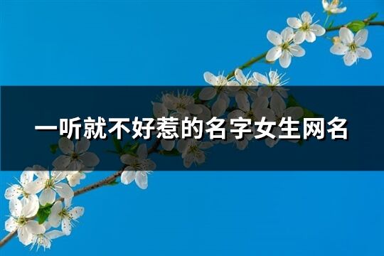 一听就不好惹的名字女生网名(精选470个)