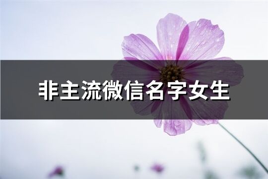 非主流微信名字女生(154个)