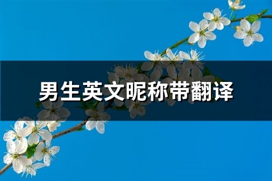 男生英文昵称带翻译(共77个)