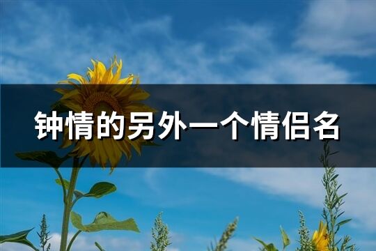 钟情的另外一个情侣名(148个)