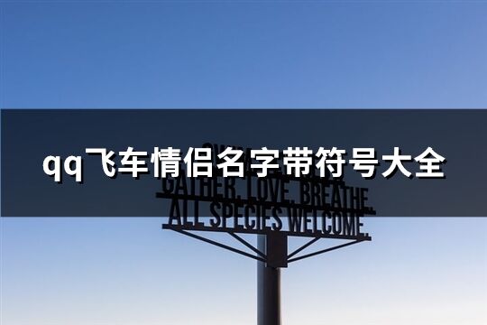 qq飞车情侣名字带符号大全(167个)