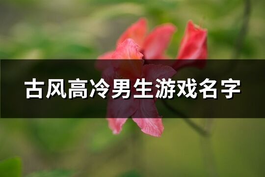 古风高冷男生游戏名字(精选507个)