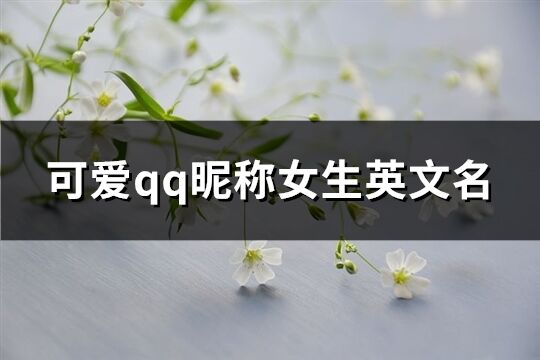 可爱qq昵称女生英文名(共85个)