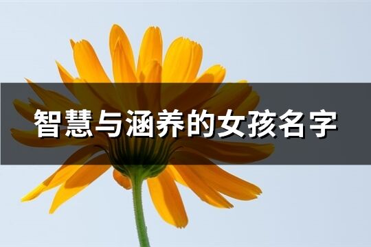 智慧与涵养的女孩名字(68个)