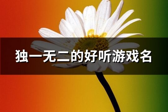 独一无二的好听游戏名(841个)