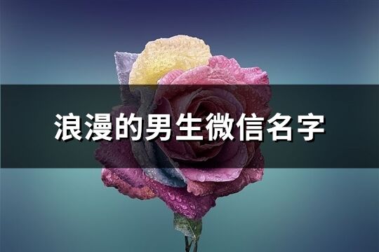 浪漫的男生微信名字(优选273个)