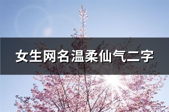 女生网名温柔仙气二字(508个)