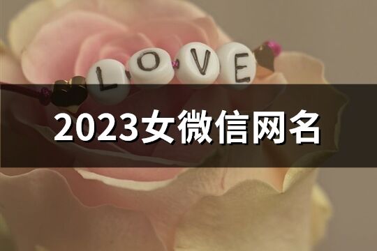 2023女微信网名(1568个)