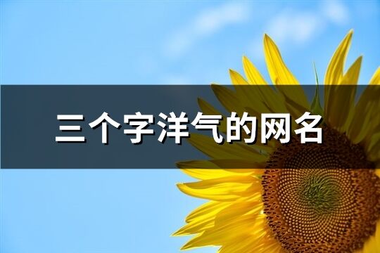 三个字洋气的网名(精选261个)