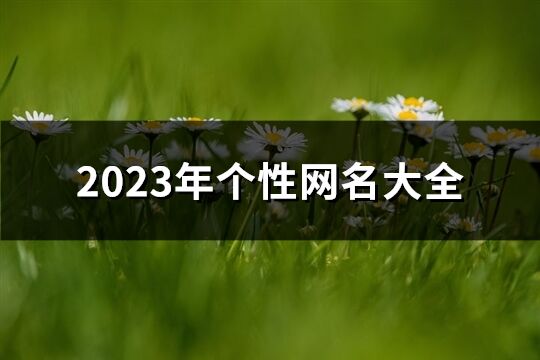 2023年个性网名大全(精选1210个)