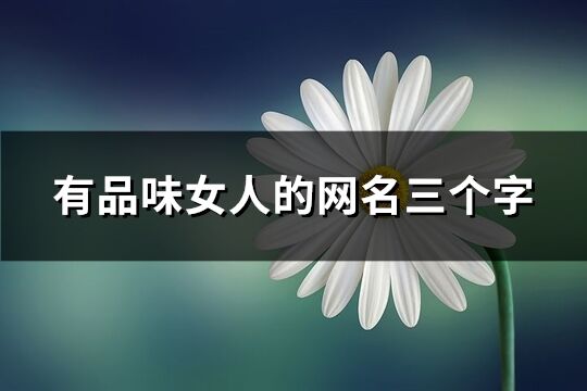 有品味女人的网名三个字(378个)