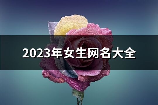 2023年女生网名大全(1588个)