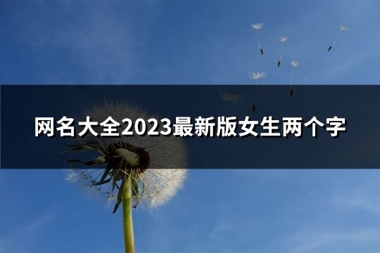 网名大全2023最新版女生两个字(优选1543个)