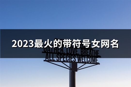 2023最火的带符号女网名(精选240个)