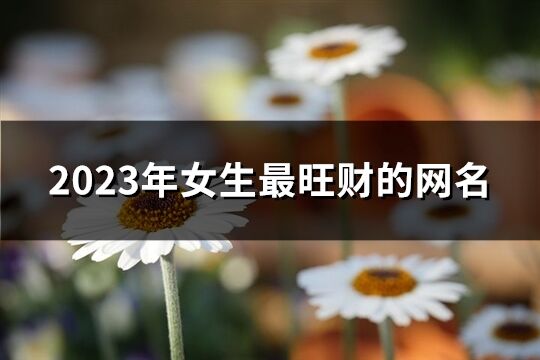 2023年女生最旺财的网名(共658个)