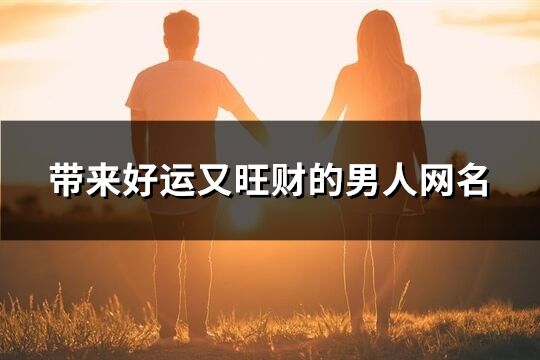 带来好运又旺财的男人网名(优选228个)