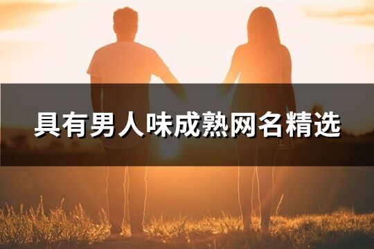 具有男人味成熟网名精选(255个)