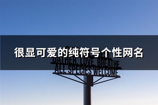 很显可爱的纯符号个性网名(230个)