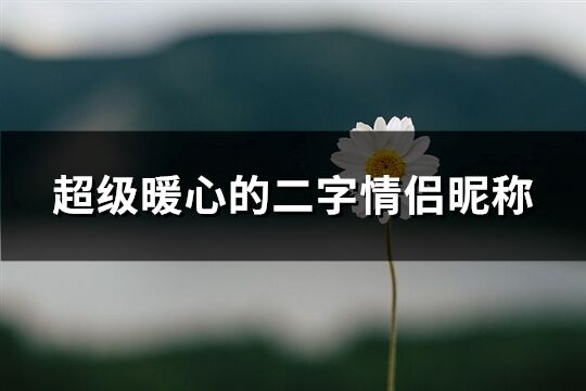 超级暖心的二字情侣昵称(优选132个)