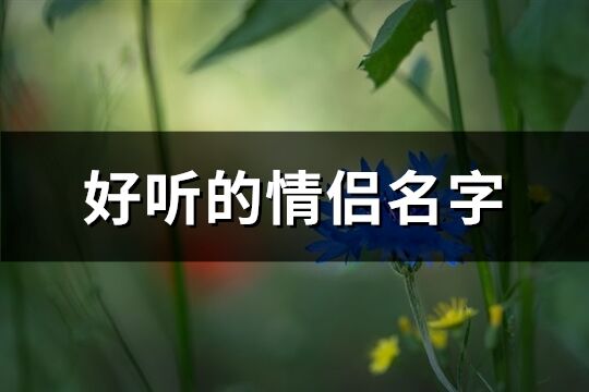 好听的情侣名字(220个)