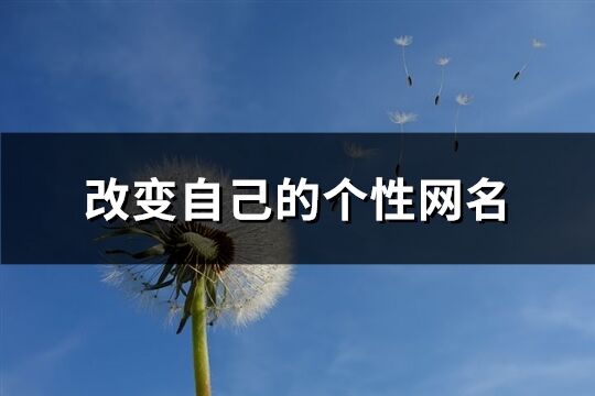 改变自己的个性网名(259个)