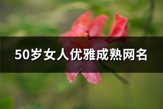 50岁女人优雅成熟网名(优选210个)