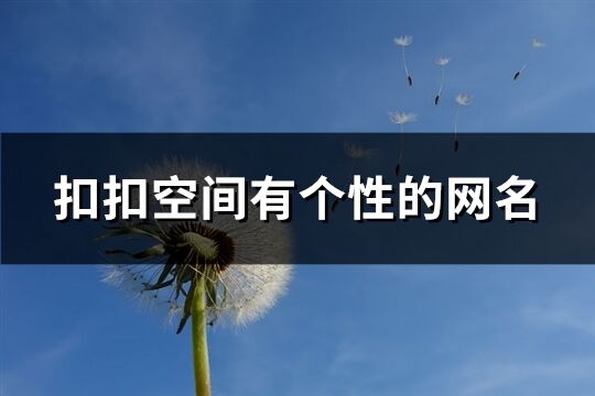 扣扣空间有个性的网名(优选250个)