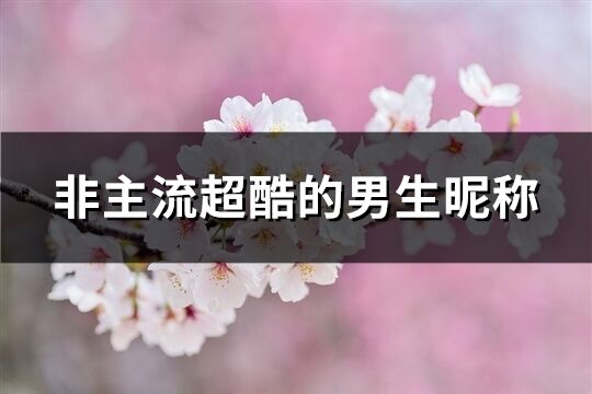 非主流超酷的男生昵称(优选251个)