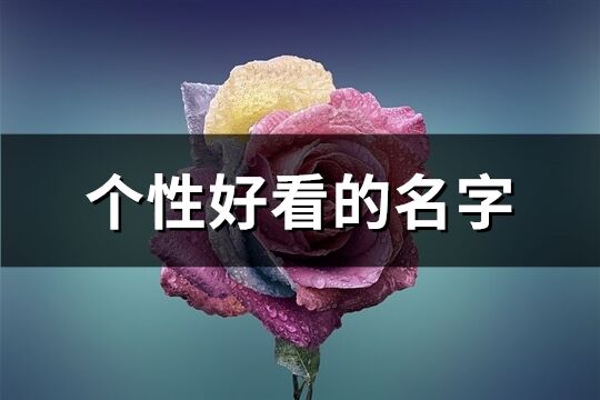 个性好看的名字(精选510个)